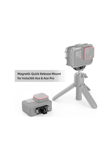 Teltree Insta360 Ace/ace Pro İçin Alüminyum Manyetik Hızlı Çıkarma Spor Kamerası Tabanı Siyah