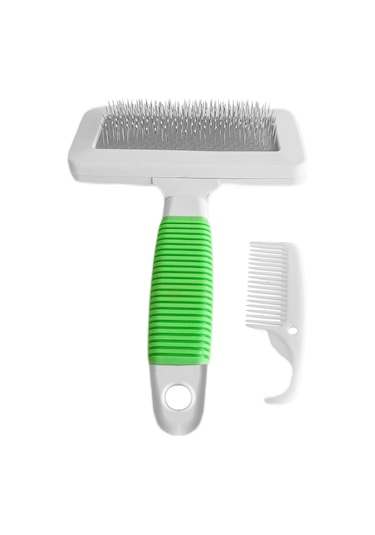 Markapet Temizleme Aparatlı Kedi Köpek Tarağı 7 Cm-14 Cm Small Yeşil