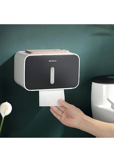 Fastbuy Gripli Küçük Şeffaf Pencere Tutucu, Kendinden Yapışkanlı Gri Duvar Montajı Tuvka Kağıdı Tutucu Gri