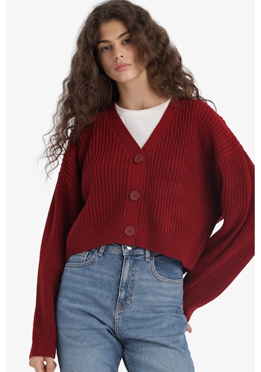 Defacto Regular Fit V Yaka Hırka U2052az25wnbr456 Bordo Defacto Regular Fit V Yaka Hırka U2052az25wnbr456 Bordo