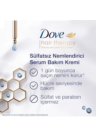 Dove Hair Therapy Hydration Spa Sülfatsız Saç Kremi 170 ML