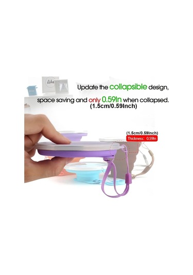 Elmpaly Katlabilir Silikon Seyahat Bardağı 270ml Gri Kamp Ve Doğa Yürüyüşü