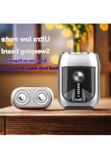 Ulzyvf Tıraş Şarj Manyetik Makinesi Gümüş Elektrikli Edilebilir Çift Başlı Be