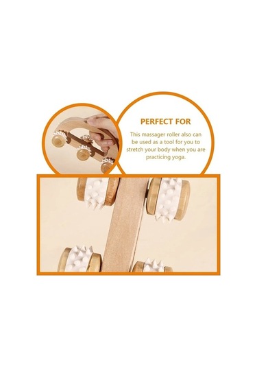 Electronıc Outlet Uygun Tekerlekli Sağlığı Masajcı Manuel Köprüsü Kemer Kas Cbtx Ahşap 6 Fl Kahverengi