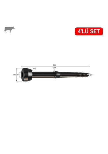 Melasty Kunter Uzun Meme Lastiği Kauçuk Memelik - 4 Lü Paket