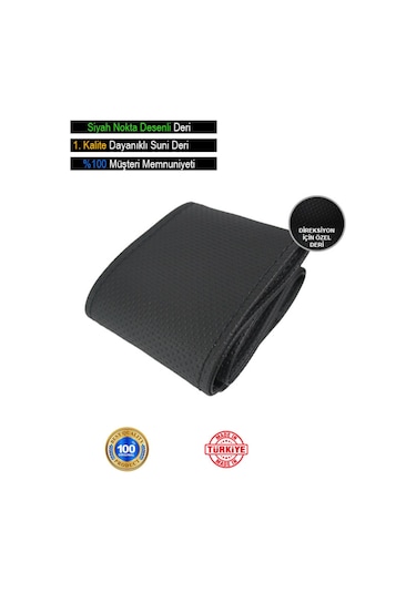 Renault Kadjar İçin Uyumlu Özel Süper Deri Direksiyon Kılıfı, Siyah Nokta Desenli İçin Uyumlu Özel Süper Deri Model