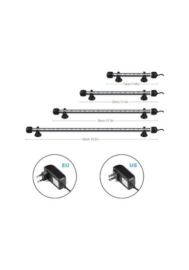 Silkroadselect Longbangdian Shop 19cm Beyaz Stil Rgb Led Bar Işık Su Geçirmez Balık Tankı Işık Cm Sualtı Akvaryum Lambası Akvaryumlar Dekorasyon Aydınlatma 220v Ab Güç Renkli