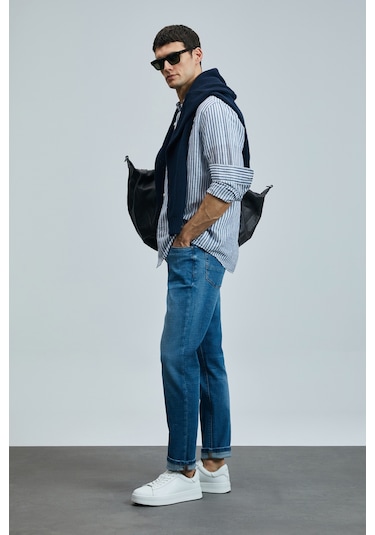 Lufian Gerardo Smart Jean Erkek Pantolon Regular Fit Mavi Mavi 111200202100300 Mavi Lufian Gerardo Smart Jean Erkek Pantolon Regular Fit Mavi Mavi 111200202100300 Mavi