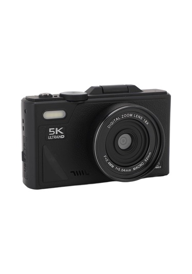 Çeşithane 75mp Hd Retro Dijital Kamera 18x Dijital Zoom, 3 Ekran, Autofocus, Gülümseme Algılama, Siyah