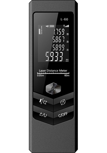 Pazly Mini El Telemetre Dijital Lazer Mesafe Ölçüm Cihazı Siyah