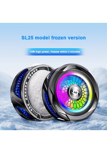 Pmr Sl-25 Cep Telefonu Soğutucu Rgb Işıklı, Kıskaçlı & Manyetik, Sessiz Güçlü Fan