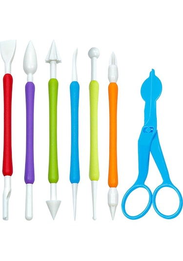 Valletta Harpia 7 Parça Pasta Şekillendirme Seti Karışık Renkli