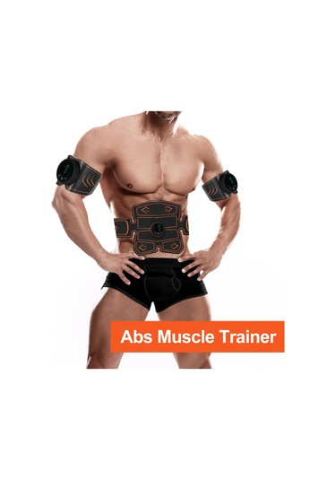 Qingmipy Akıllı Karın Kası Şekillendirici 12 Mod 19 Seviye Şarj Edilebilir Masaj Aleti - Evde Ve Ofiste Kullanım Siyah