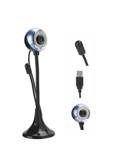 Xindoker Usb Webcam 480p Mikrofonlu 360 Derece Döner, Plug And Play, Pc/dizüstü/ Masaüstü İçin Otomatik Renk Ayarlı Optik Lensli Kameralar