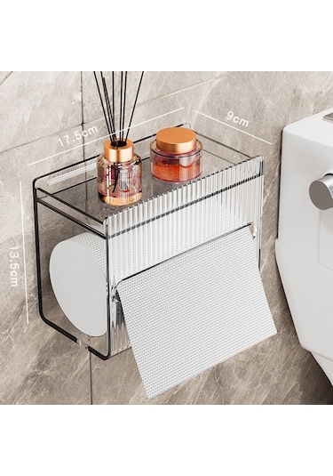 Lichen Banyo Kağıt Mendil Kutusu, Ev Tipi Tuvalet Kağıdı Kutusu, Şeffaf