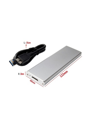 Novahub 2010/2011 Macbook Air A1369 A1370 Ssd Uyumlu Alüminyum Usb 3.0 Taşınabilir Hdd Kılıfı, Siyah/gümüş/