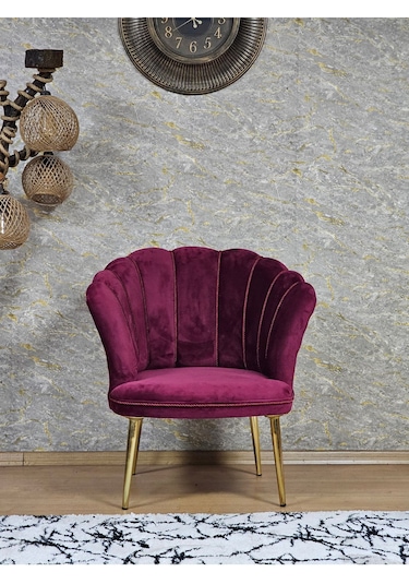 Tekli Papatya Çay Seti Koltuk Gold Sivriltme Ayak, Balkon, Salon 001