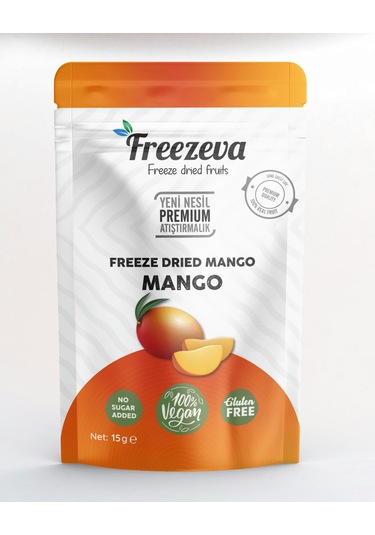 Freezeva Dondurularak Kurutulmuş Mango 15 Gr Freeze Dried Mango- Mango Kuru Meyve Cipsi 15 G