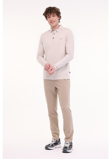 Lumberjack Ml Luke 15ıtl1080 5fx Bej Erkek Uzun Kol T-shirt 000000000101948272 Bej