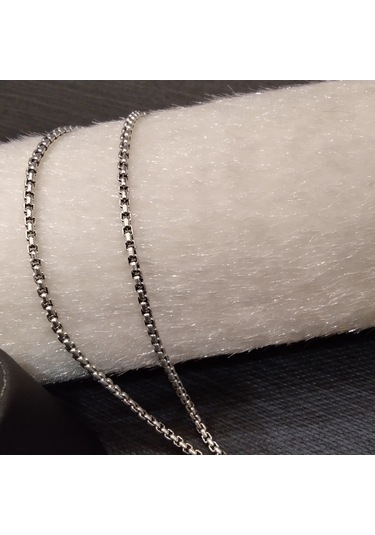 925 Ayar Gümüş Erkek Kolyesi-uzunluk Seçenekli-şık Tasarım-65cm/3mm Gümüş