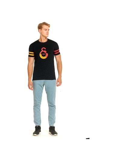 Galatasaray Logo Baskı Siyah T-shirt Kişiye Özel Kutulu 001