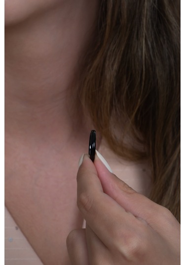 3mm İnce Bombeli Parlak Erkek Kadın Unisex Çelik Alyans Yüzük Cl27 Siyah