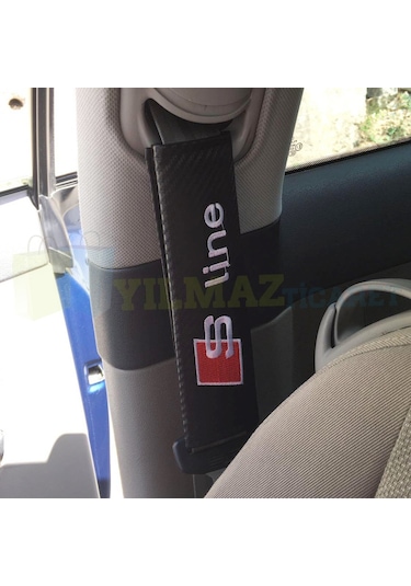 Audi S Line Logo Arma Emniyet Kemer Pedi Nakış Karbon 2 Adet