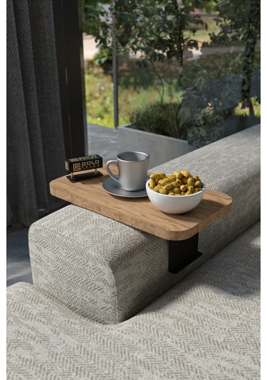 İkili Yan Sehpa Ayarlanabilir Tepsi Dikdörtgen Atlantik Çam