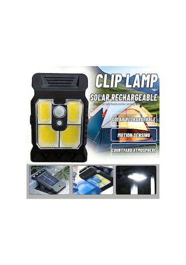 Xuweiwei Duvara Takılabilen Klipsli Ambiyans Gece Işığı Hareket Algılayıcı Güneş Enerjili Şarj Edilebilir Duvar Lambası 1pc Ahşap