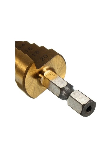 Ccgloball 3-12mm/4-12mm/4-20mm Hss Düz Yuvası Adım Matkap Ucu Titanyum Kaplamalı Ahşap Metal Delik Çekirdek Konik Matkap Aracı Seti