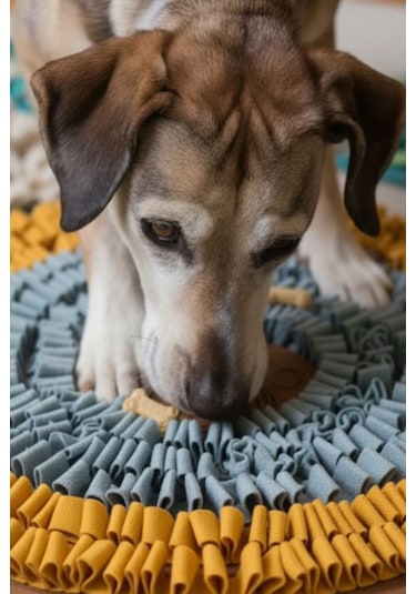 Vantuzlu Snuffle Mat Snuffle Ve Yalama Egzersizi Bir Arada