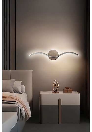 Wave Modern Tasarım Kahverengi Gün Işığı Ledli Banyo - Mutfak - S Kahverengi