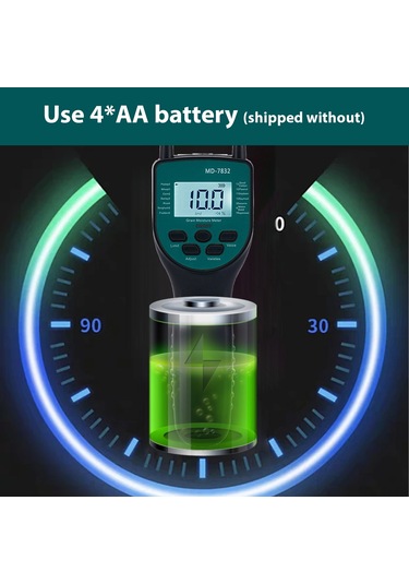 Teltree Tahıl Nem Ölçer Buğday Taneler İçin Metal Prob Ve Lcd Ekranlı, Sesli Hatırlatmalı, 14 Tahıl Türü Ölçebilen Nem Ölçüm Aleti Md7832 Pil Hariç