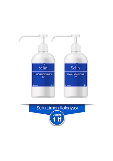 Selin 80 Derece Limon Kolonyası Pompalı 1 L x 2
