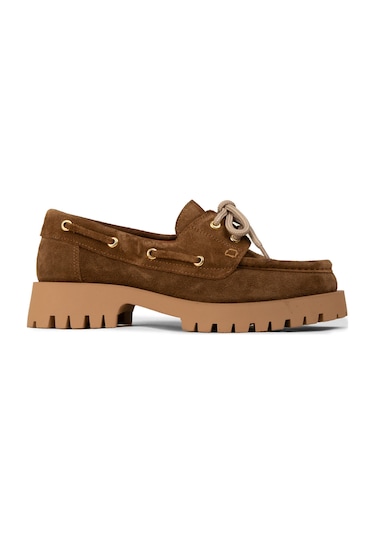 Deery Kadın Hakiki Süet Taba Renkli Marin Loafer - 02036ztbac01