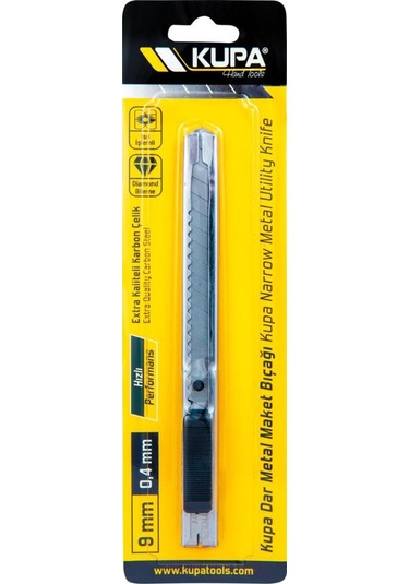 Kupa Metal Dar Maket Bıçağı Falçata - 9 X 0.4 Mm. - 3 Adet