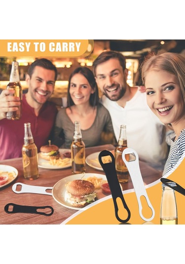 Paslanmaz Çelik Şişe Açacağı Ve Dökme Ağzı Çıkarıcı, Barmenler İçin Bar Aleti, Düz Köpek Kemiği, Metal Hızlı Açacak, Siyah, Gümüş Diğer