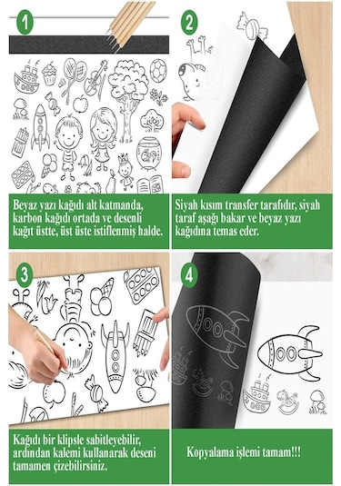 Karbon Kağıdı A4 Beyaz 10 Adet 21x29,7 Cm Transfer Kağıdı Kopya Kağıdı Renkli Karbon Kağıdı Ahşap Seramik Metal Cam