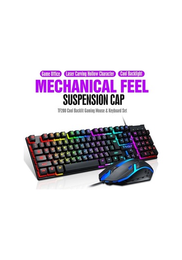 Didadodo Tf200 Usb Kablolu Oyun Klavyesi Ve Fare Seti Optik