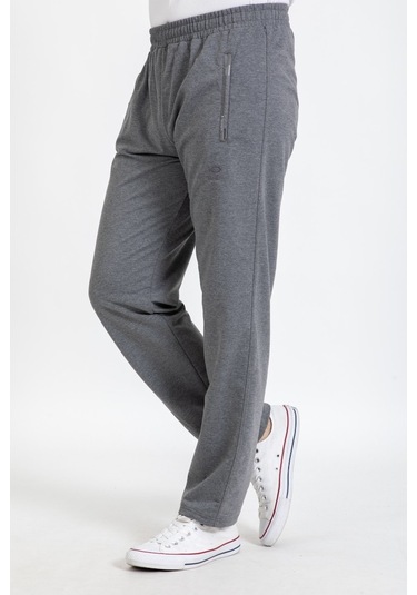 Erkek Pantolon Kesim Beli Lastikli Likralı Kompak Eşofman Altı 25 Füme