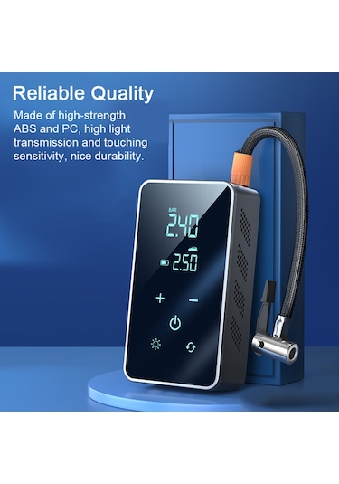 Akülü Araba Hava Pompası 150psı Dokunmatik Hava Kompresörü Siyah