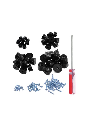 Paslanmaz Çelik Vidalar Ve Phillips Uçlu Kesme Tahtası İçin 107 Adet Kauçuk Ayak Diğer