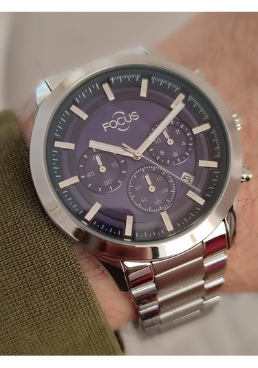 Focus Çelik Kordon Erkek Kol Saati Fonksiyonlu Takvimli 2088