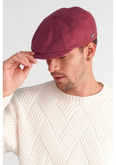 Erkek Bordo Kasket Baretta Peaky Blinders Şapka - Standart Bordo