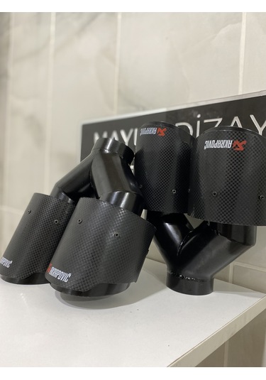 Akrapovic Karbon Egzoz Ucu Çift Çıkış 100mm Sağ Sol Set --mayukd