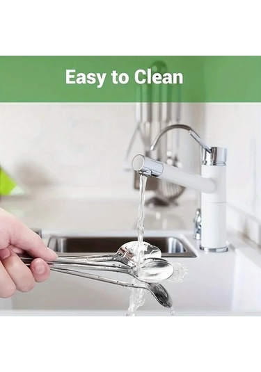 Xuweiwei 4 Parça Paslanmaz Çelik Buz Ve Kahve Kaşığı Seti Uzun Saplı Dayanıklı Gümüş