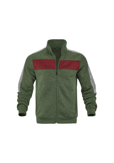 Erkekler İçin Hafif Atletik Sweatshirt Ceket Yeşil