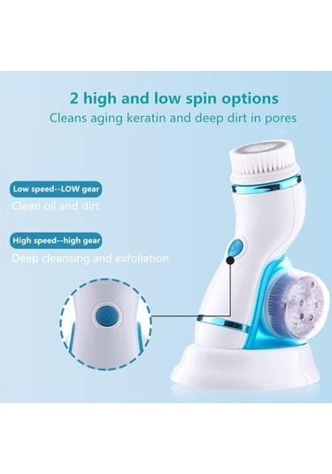 Elektrikli Yüz Temizleme Yüz Dönen Temizleme Fırçası Silikon Usb Yüz Temizleme Fırça Cilt Bakımı Makinesi Fırça Temizleyici Ev Kullanımı Güzellik Cihazları 1rb5bx Beyaz