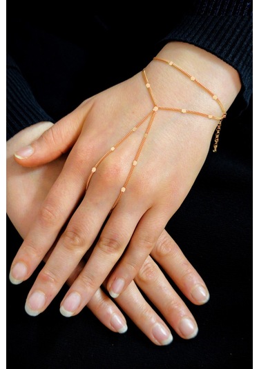 Gümüş Rose Pullu Gurmet Zincirli Çift Sıra Şahmeran Barcode Beyaz - Rose Gold 19895296