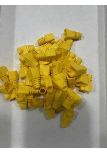 Sarı Rj45 Kılıf Sarı Cat6 Kılıf Sarı Cat5 Kılıf 100 Adet